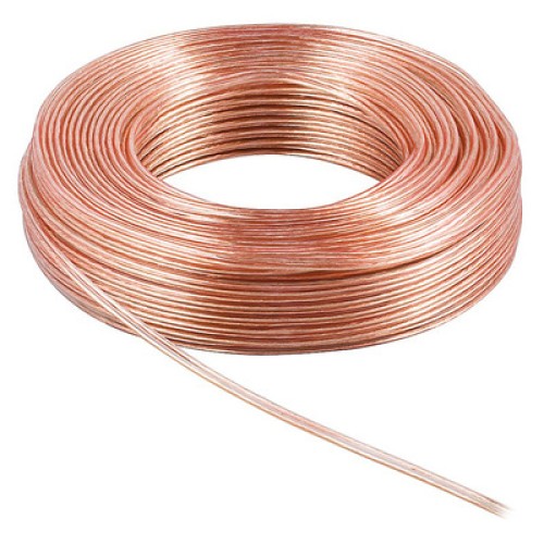 Powertech POWERTECH καλώδιο ήχου 2x 0.50mm² CAB-SP017, Copper, 10m, διάφανο