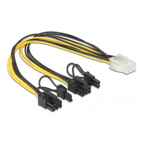 DELOCK DELOCK καλώδιο PCIe 6pin σε 2x 8pin 83433, 30cm