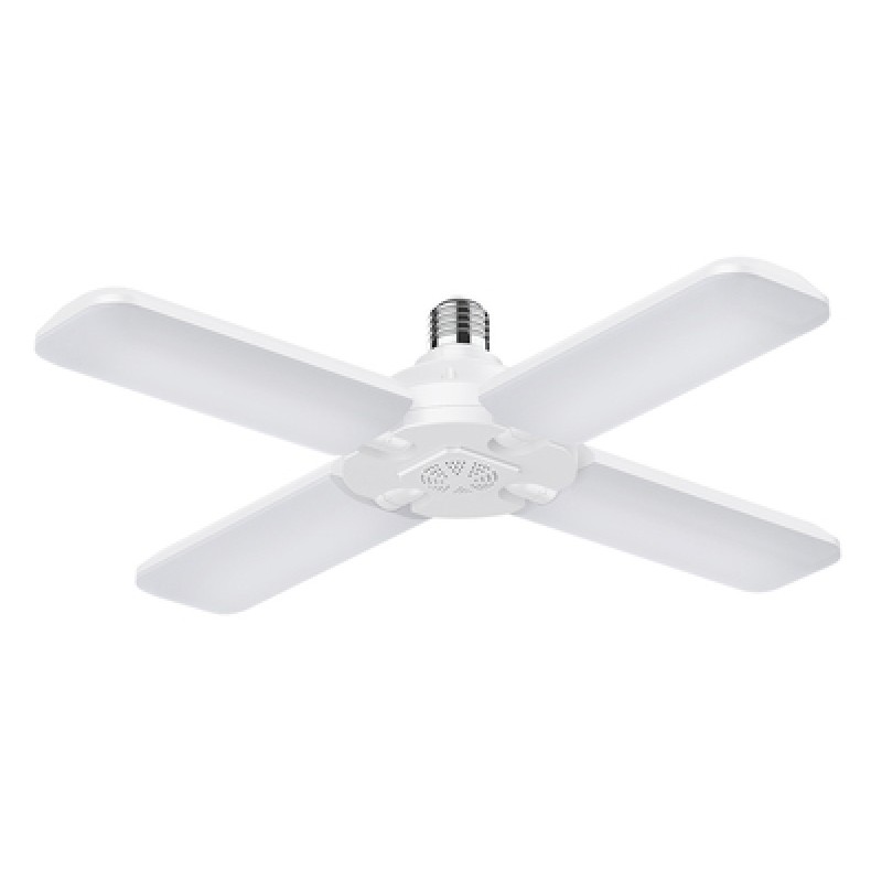 Powertech POWERTECH LED λάμπα E27-018, 4x αναδιπλούμενα πτερύγια, 52W, 4000K, E27