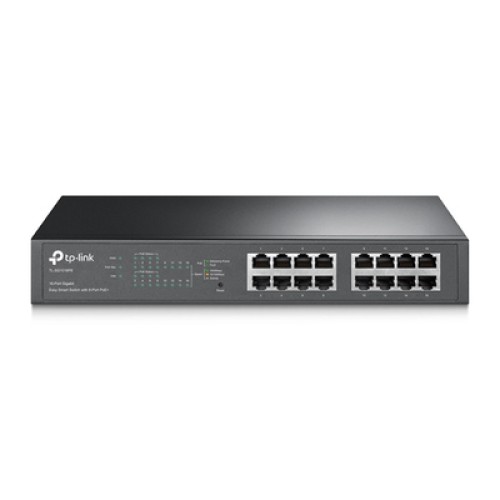 TP-Link TP-LINK easy smart switch TL-SG1016PE, 16-Port Gigabit, PoE+, Ver. 3.0