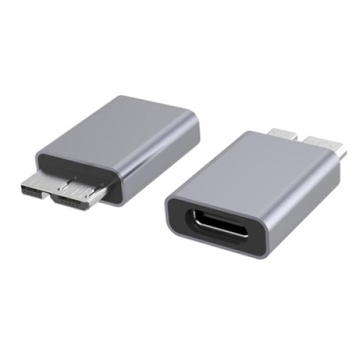 Powertech POWERTECH αντάπτορας USB 3.0 Micro B σε USB-C PTH-067, 5Gbps, γκρι
