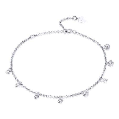 BAMOER BAMOER βραχιόλι SCB103 με κυβική ζιρκόνια, ασήμι 925, ασημί