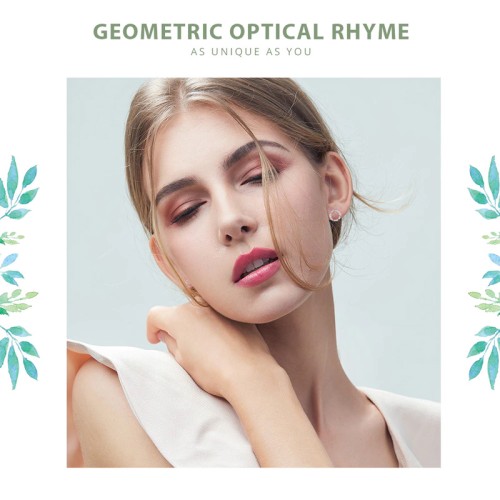 BAMOER BAMOER σκουλαρίκια καρφωτά PAS437 σε σχέδιο κύκλου, ασήμι 925, ασημί