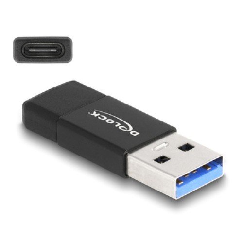 DELOCK DELOCK αντάπτορας USB 3.2 Gen 2 σε USB-C 60001, 10Gbps, μαύρος