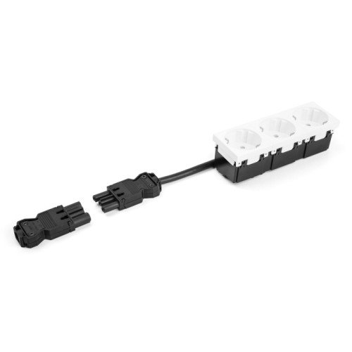 DELOCK DELOCK σύνδεσμος εγκατάστασης 3-pole 64147, GST 18/3 set, μαύρος