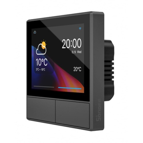 SONOFF SONOFF smart panel ελέγχου NSPanel με οθόνη αφής, 2-gang, Wi-Fi, γκρι
