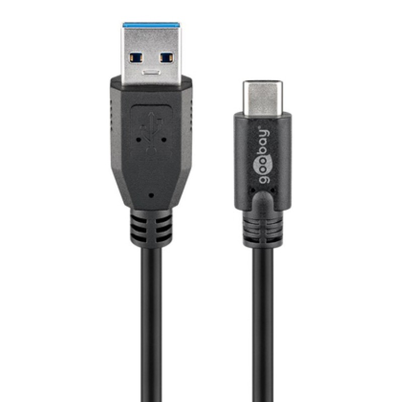 GOOBAY GOOBAY καλώδιο USB σε USB-C 73141, 15W, 5Gbps, 3m, μαύρο
