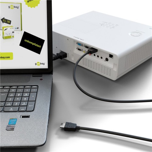 GOOBAY GOOBAY καλώδιο HDMI 58443 με Ethernet, 4K/30Hz, 10.2Gbps, 5m, μαύρο