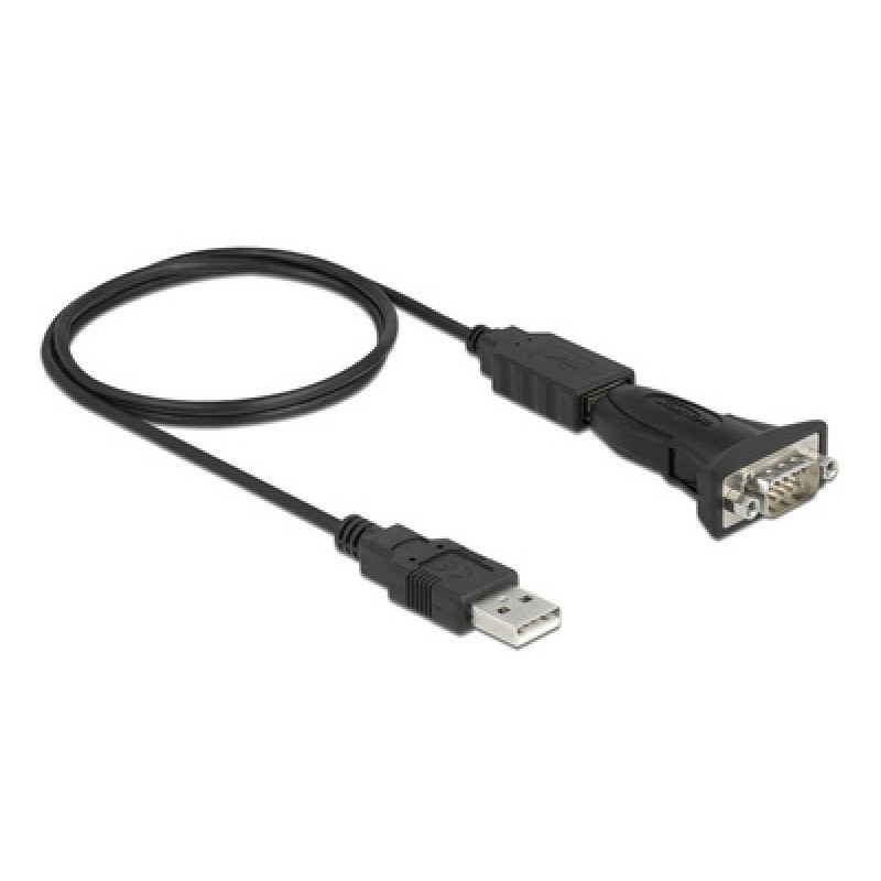 DELOCK DELOCK αντάπτορας USB σε RS-232 DB9 61506 με καλώδιο USB, 0.8m, μαύρο