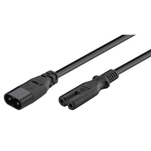 GOOBAY GOOBAY καλώδιο προέκτασης τροφοδοσίας 97201, 2x 0.75mm², 2m, μαύρο