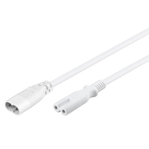 GOOBAY GOOBAY καλώδιο προέκτασης τροφοδοσίας 97200, 2x 0.75mm², 2m, λευκό
