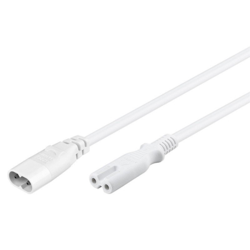 GOOBAY GOOBAY καλώδιο προέκτασης τροφοδοσίας 97200, 2x 0.75mm², 2m, λευκό