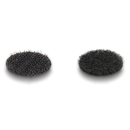 DELOCK DELOCK αυτοκόλλητα τύπου Velcro 19088, στρόγγυλα, 20mm, μαύρο, 32 ζεύγη