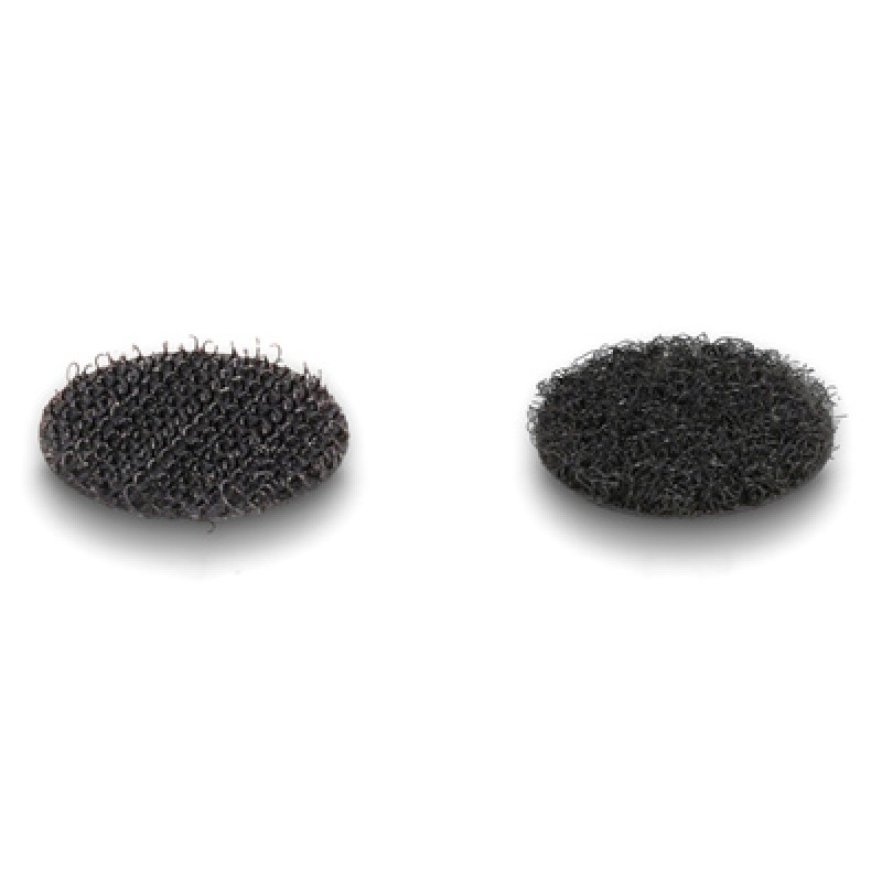 DELOCK DELOCK αυτοκόλλητα τύπου Velcro 19088, στρόγγυλα, 20mm, μαύρο, 32 ζεύγη