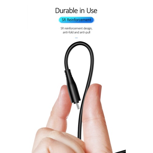 USAMS USAMS καλώδιο Lightning σε USB US-SJ266, 2A, 1m, μαύρο