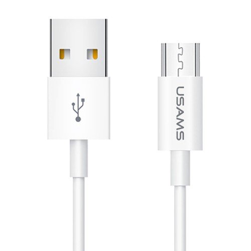 USAMS USAMS καλώδιο Micro USB σε USB US-SJ284, 2A, 1m, λευκό