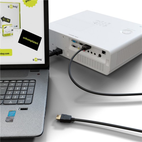 GOOBAY GOOBAY καλώδιο HDMI 2.1 58267 certified, ARC 8K/60Hz 48Gbps, 0.5m, μαύρο