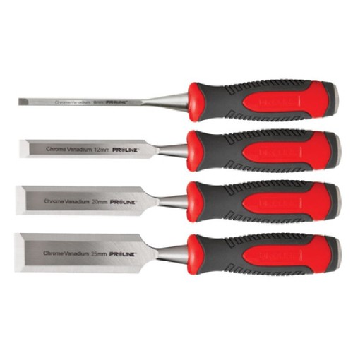 PROLINE PROLINE σκαρπέλα ξύλου 19142, αντιολισθητική λαβή, 6-25mm, 4τμχ