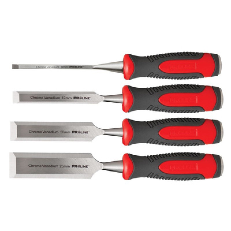 PROLINE PROLINE σκαρπέλα ξύλου 19142, αντιολισθητική λαβή, 6-25mm, 4τμχ