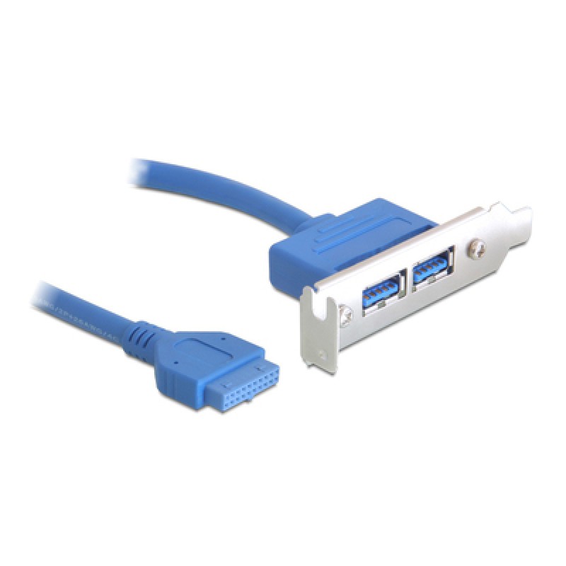 DELOCK DELOCK κάρτα επέκτασης USB 19 pin σε 2x USB 3.0 82976, low profile