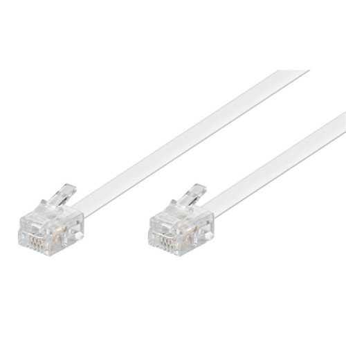 GOOBAY GOOBAY καλώδιο τηλεφώνου 93065, RJ11 6P4C, CCA, 15m, λευκό