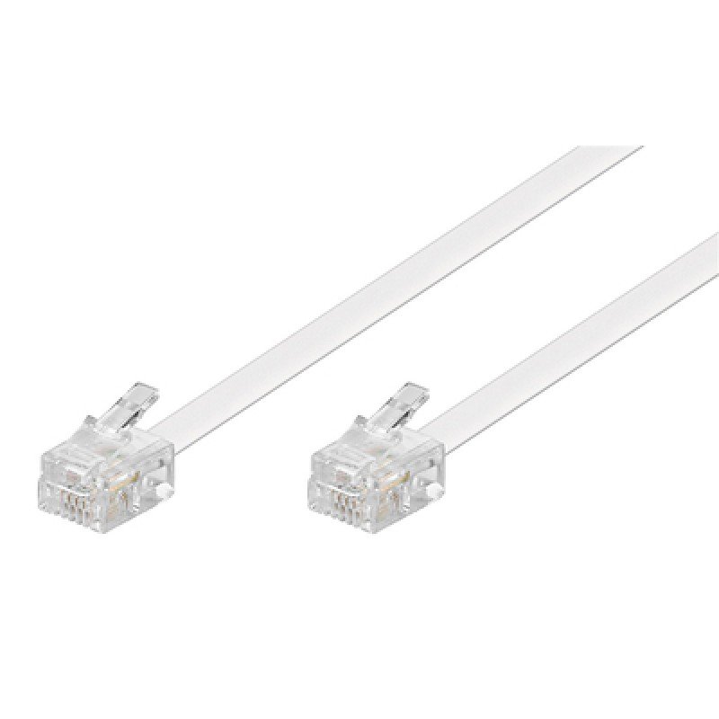 GOOBAY GOOBAY καλώδιο τηλεφώνου 93065, RJ11 6P4C, CCA, 15m, λευκό