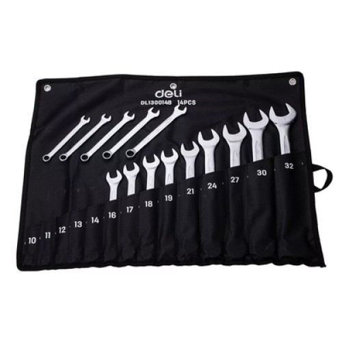 DELI DELI σετ γερμανοπολύγωνα κλειδιά DL130014B, 10-32mm, 14τμχ