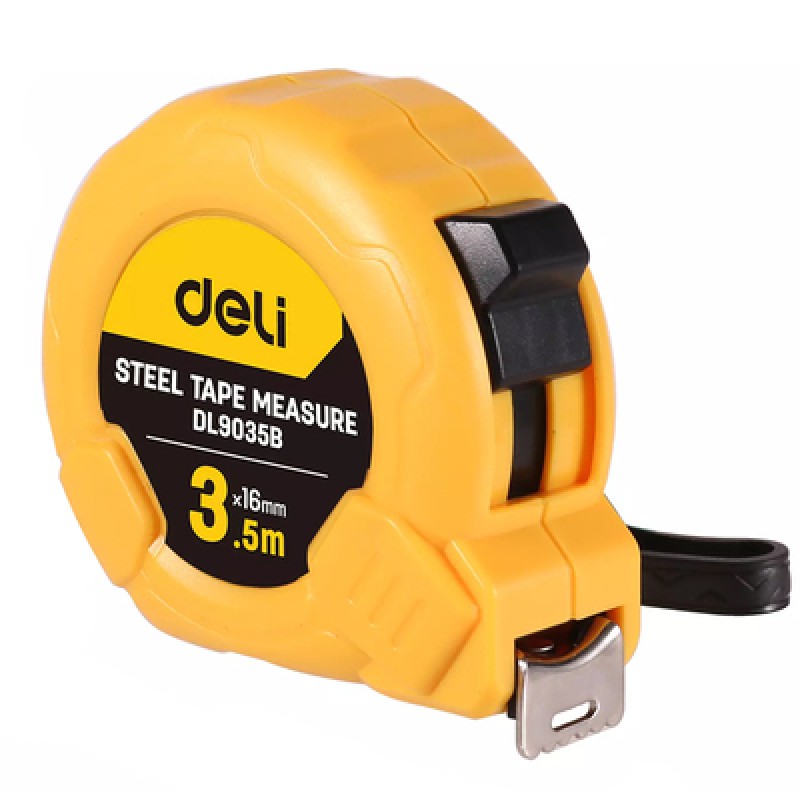 DELI DELI μέτρο DL9035B, με κλείδωμα & clip ζώνης, 3.5m x 16mm