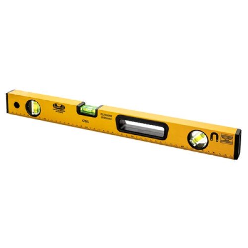 DELI DELI αλφάδι DL290500 με 3 μάτια & χάρακα, μαγνητικό, 50cm