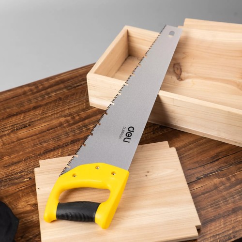 DELI DELI πριόνι ξύλου DL6845A με εργονομική λαβή, 450mm, κίτρινο