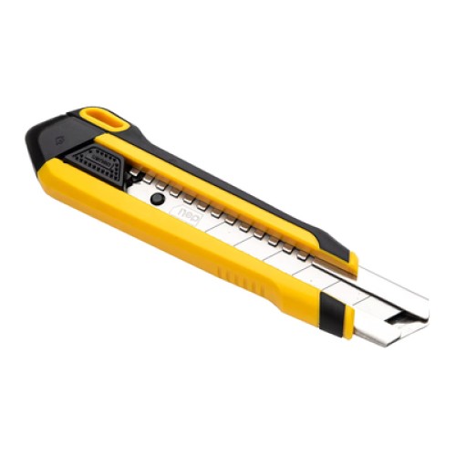 DELI DELI πλαστικό κοπίδι με ασφάλεια DL025, 25mm, κίτρινο