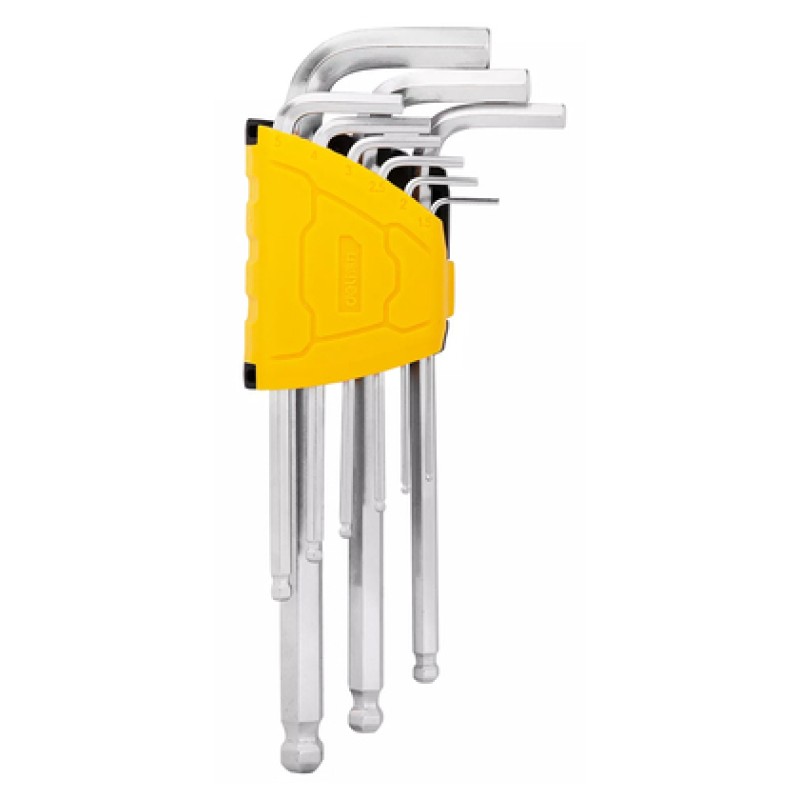 DELI DELI σετ κλειδιά Allen DL3088 με μακρύ βραχίονα, 1.5-10mm, Cr-V, 9τμχ