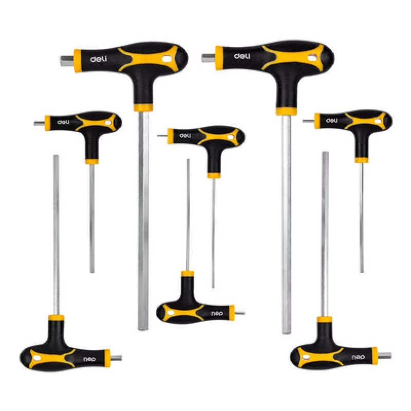 DELI DELI σετ κλειδιά Allen DL233108, τύπου Ταφ, 2-10mm, Cr-V, 8τμχ