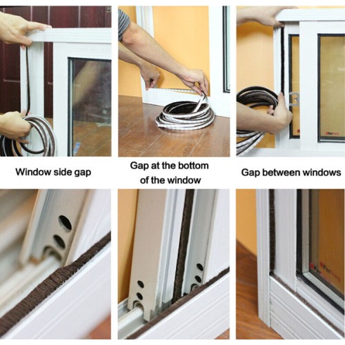 HOME USE HOME USE Αυτοκόλλητη μονωτική ταινία HUH-0086 για παράθυρα, 7x6mm, 5m, καφέ