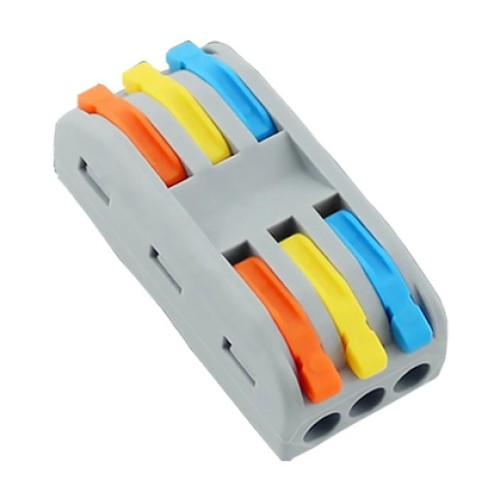 Powertech POWERTECH κλέμα σύνδεσης καλωδίων HUH-0091, 3 θέσεων, 0.08mm-4mm², 10τμχ