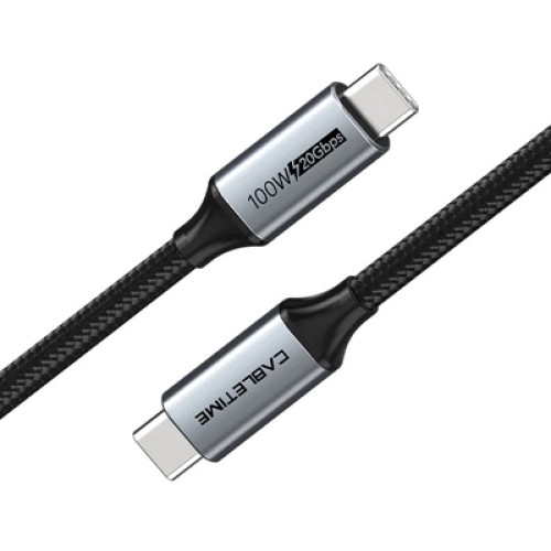 CABLETIME CABLETIME καλώδιο USB-C CT-CMCM2, USB 3.1, 100W, 20Gbps, 4K, 1.5m, μαύρο