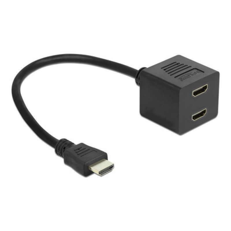 DELOCK DELOCK HDMI splitter 65226 με Ethernet, 2 σε 1, 1080p, μαύρο