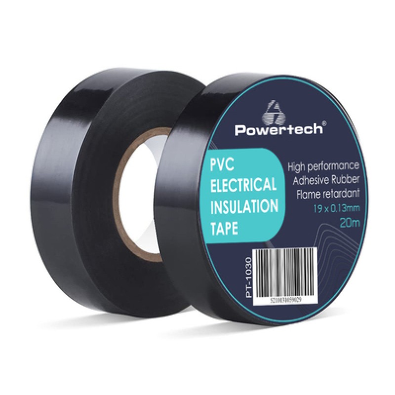 Powertech POWERTECH μονωτική ταινία υψηλής αντοχής PT-1030, 19mm, 20m, μαύρη