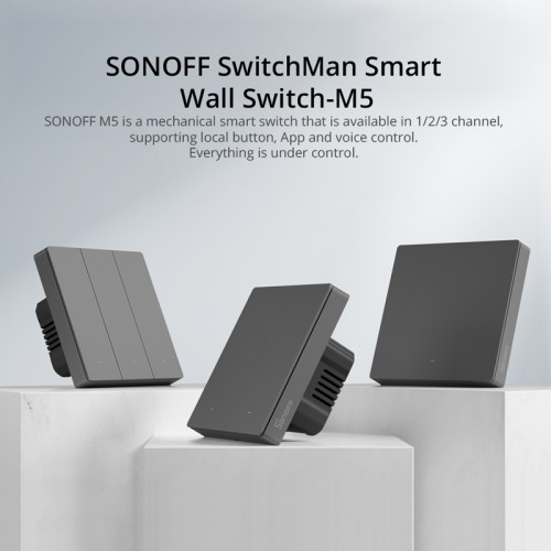 SONOFF SONOFF smart διακόπτης M5-3C-86, τριπλός, WiFi, γκρι
