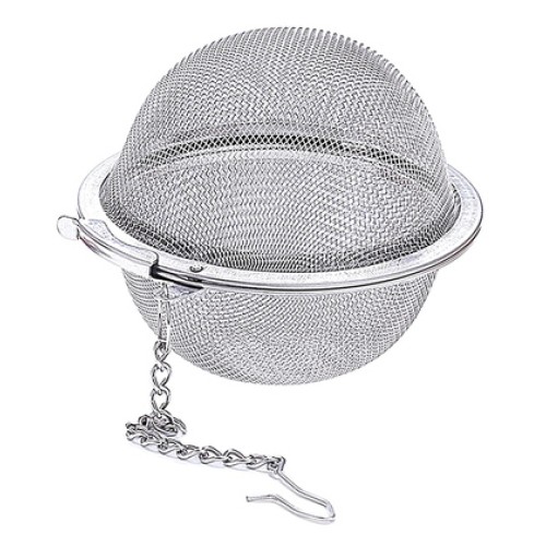 UNBRANDED Σουρωτήρι-φίλτρο τσαγιού HUH-0094, ανοξείδωτο ατσάλι, 5cm, ασημί