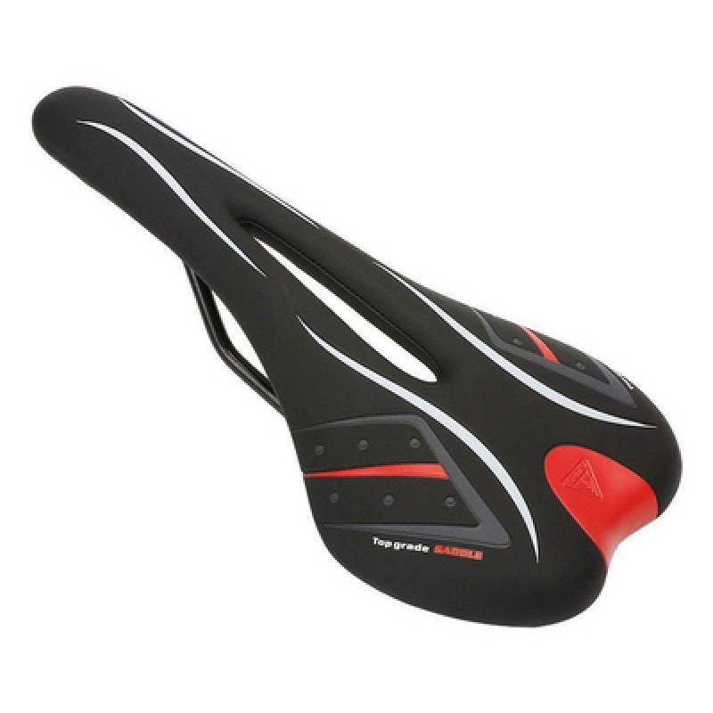 C-TECH C-TECH σέλα ποδηλάτου BIKE-0042, ανατομική, Φ22.4mm 28 x 13cm, μαύρη