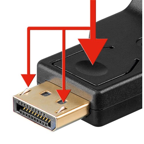 GOOBAY GOOBAY αντάπτορας DisplayPort σε VGA 63489, gold-plated, μαύρος