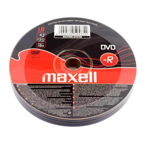 Maxell MAXELL DVD-R 4.7GB/120min, 16x speed, spindle pack 10τμχ