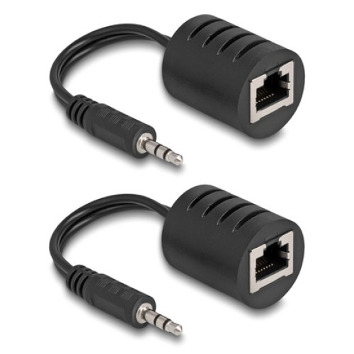 DELOCK DELOCK audio extender 87858 3.5mm σε 3.5mm, μέσω καλωδίου RJ45, έως 50m