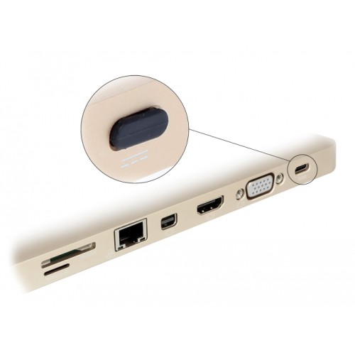 DELOCK DELOCK κάλυμμα προστασίας για θύρα USB-C 64014, μαύρο, 10τμχ