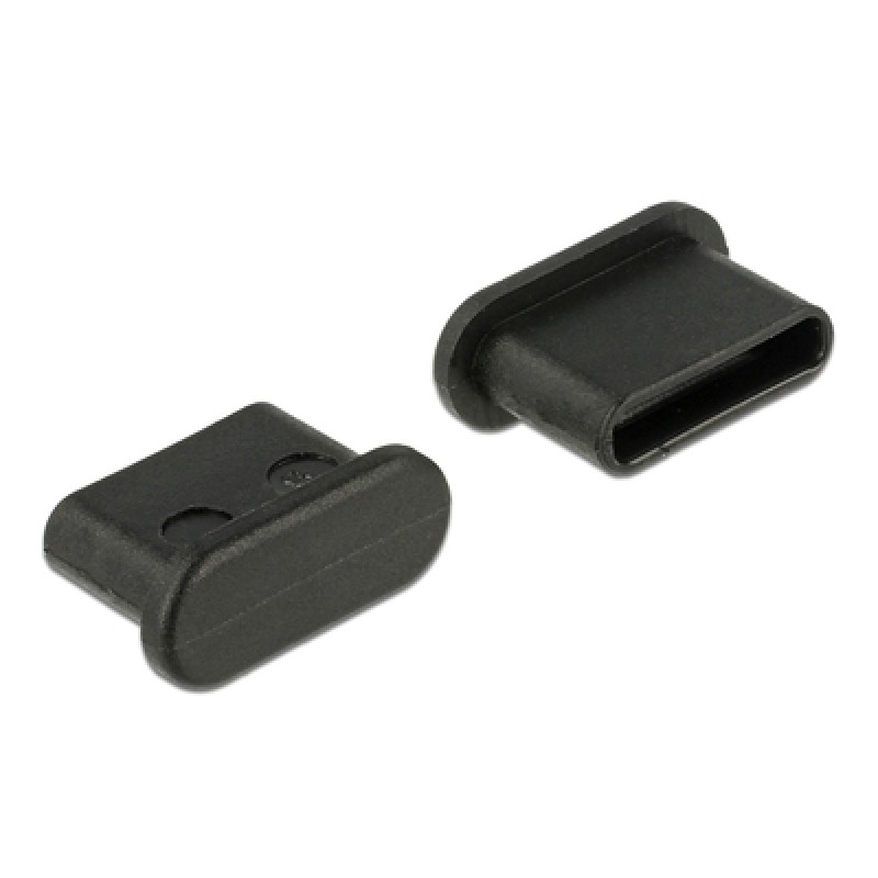 DELOCK DELOCK κάλυμμα προστασίας για θύρα USB-C 64014, μαύρο, 10τμχ