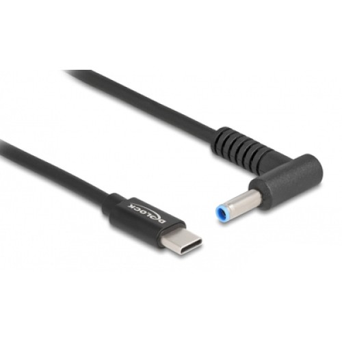 DELOCK DELOCK καλώδιο τροφοδοσίας 87971, USB-C σε HP 4.5x3.0mm, 1.5m, μαύρο