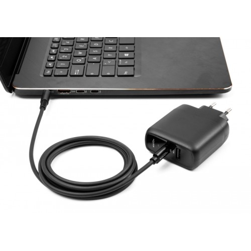 DELOCK DELOCK καλώδιο τροφοδοσίας 87977, USB-C σε 5.5x2.1mm, 1.5m, μαύρο