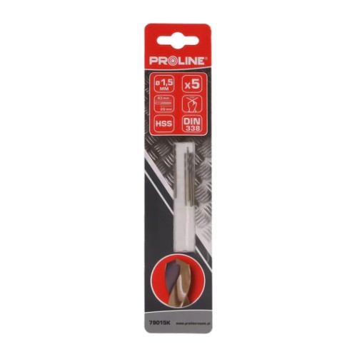 PROLINE PROLINE σετ τρυπάνια για σίδηρο HSS 79015K, 1.5mm, DIN 338, 5τμχ