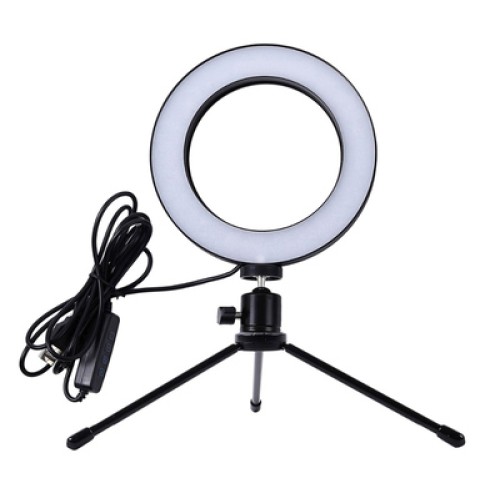 UNBRANDED Φωτιστικό δαχτυλίδι LED ZD67B με μίνι τρίποδα, Φ 16cm, 12W